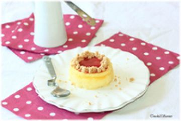 Cheesecake crumble et coulis de fraises (sans pâte)