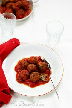 Polpette (boulettes) siciliennes à la sauce tomate 
