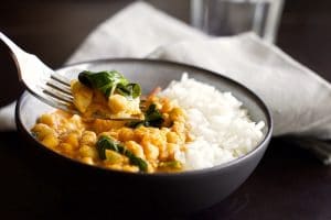 Curry de pois chiches {express, healthy, vegan, sans gluten et sans lactose !} au Thermomix