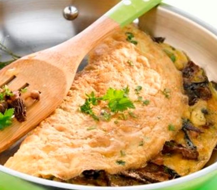 Omelette Champignons/Oignons -> rapide
