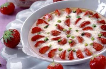 Crème brûlée aux fraises