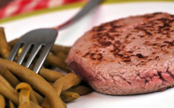 Steak haché et haricots verts