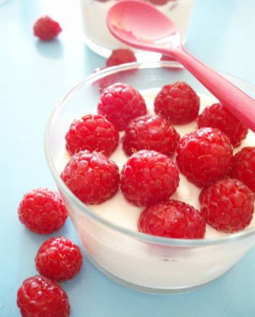 Mousse fromage blanc-framboise
