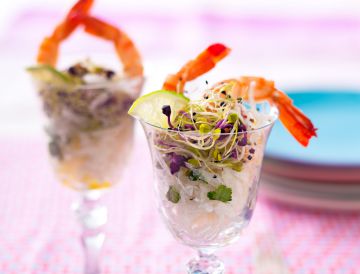 Salade de radis noir aux gambas 