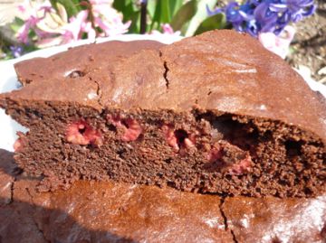 Gateau chocolat-framboise