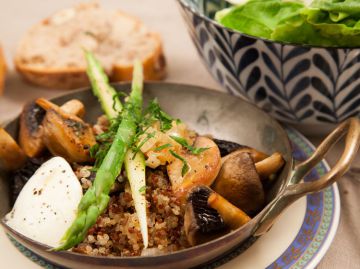 Suprême de champignons au quinoa