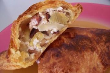 Feuilletés artichauts, ricotta, lardons