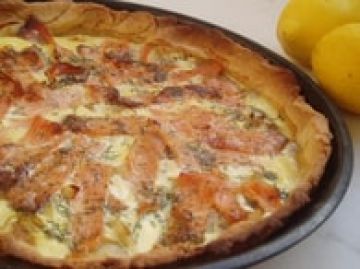 Tarte au saumon et endives