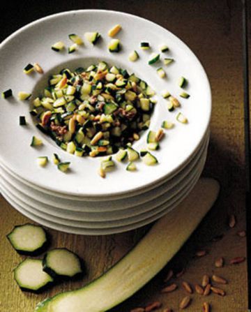 salade de courgettes à l'anchoïade 