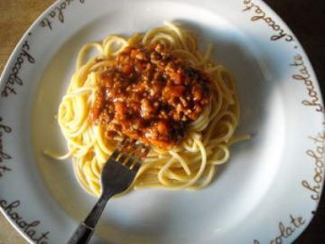 Spaghettis a la bolognaise