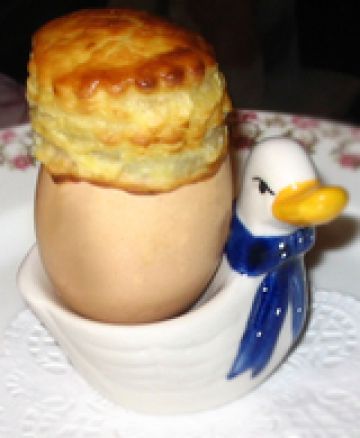 Oeufs  feuilletés au crabe