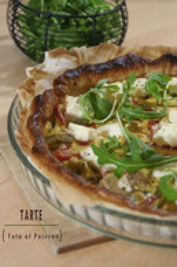 Tarte aux poivrons et feta