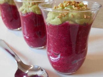 Verrine betterave rouge & avocat