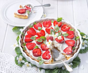 Tarte sablée aux fraises et à la chantilly