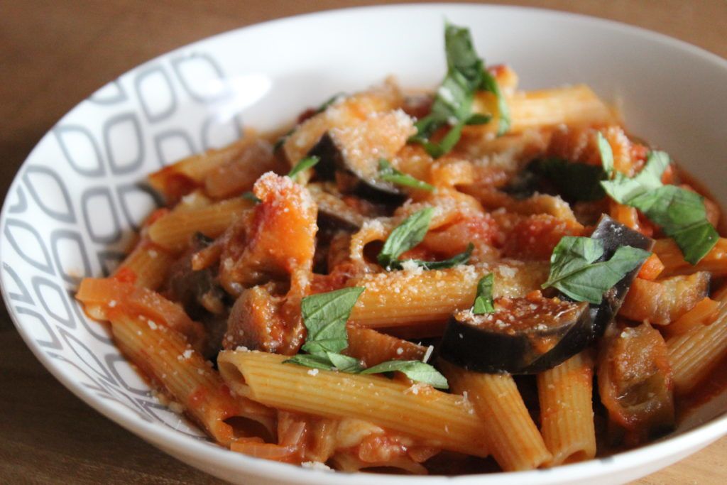 One pot pasta aubergine aux deux fromages avec ou sans cookeo