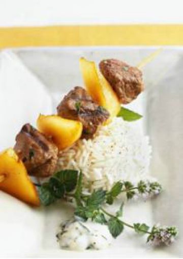 Brochettes d'agneau au melon