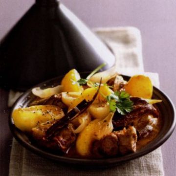 Tajine d'épaule d’agneau aux coings