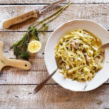 Tagliatelles carbonara au saumon