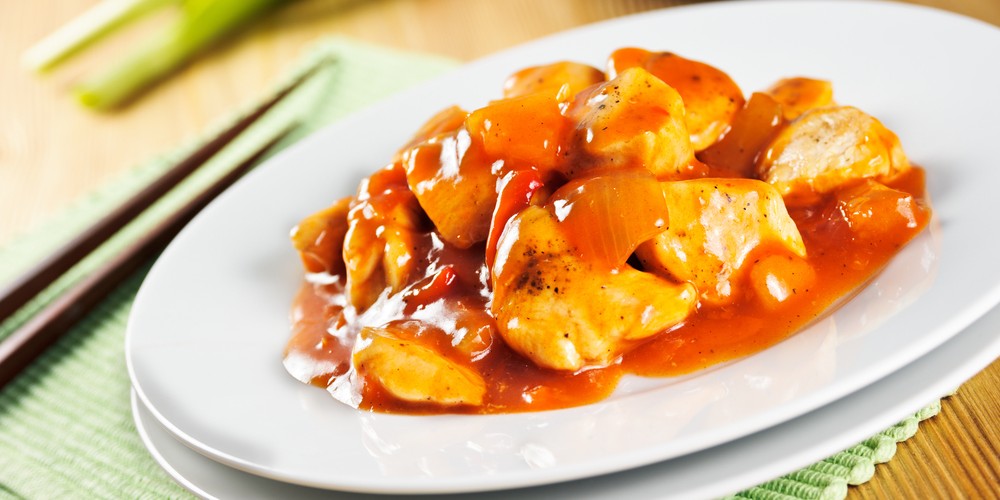 Wok de poulet sauce aigre-douce