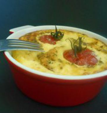 Clafoutis tomates et mozzarella