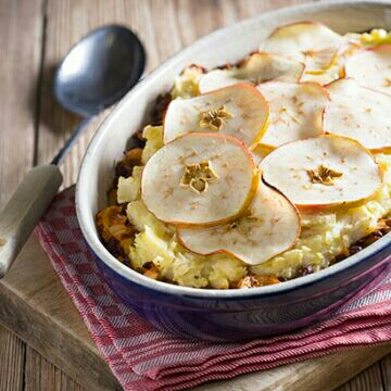 Plat végétarien aux pommes