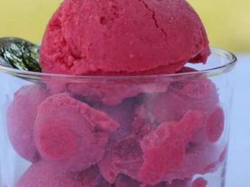 Glace à la framboise avec ou sans sorbetière