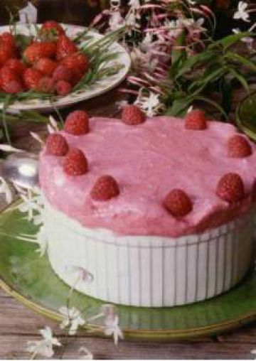 Soufflé glacé aux framboises