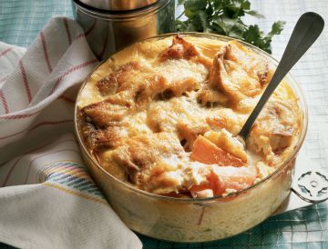 Gratin de pommes de terre au saumon et reblochon