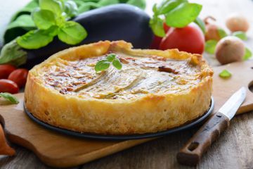 Tarte aux aubergines et fromage