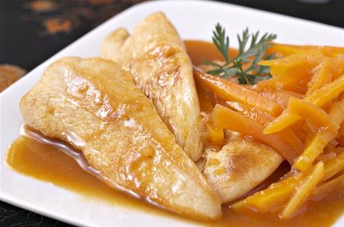 Aiguillettes de poulet sauce mandarine