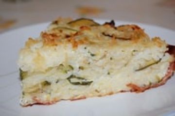 Tourte de riz à la courgette et au bacon