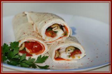 Wraps au surimi et tomates cerises