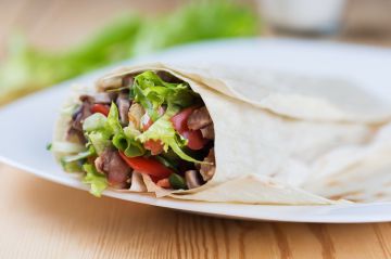 Wraps express au mesclun et roastbeef