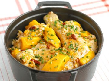 Cocotte de poulet à la mangue