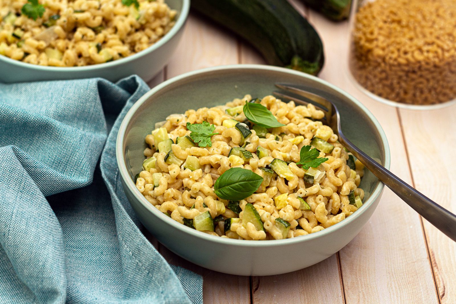 Risotto de coquillettes aux courgettes et boursin