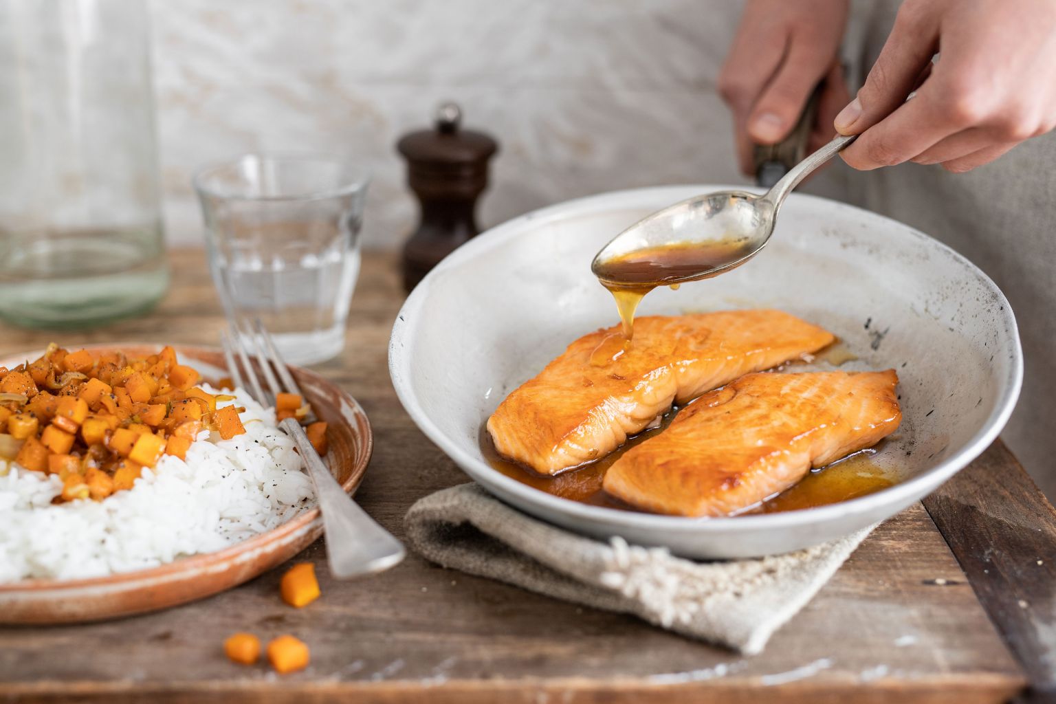 Pavés de saumon laqués à l'érable