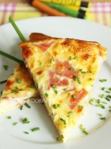 Quiche lorraine sans pâte au jambon