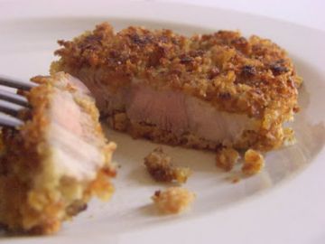 Poitrine de porc fraîche panée