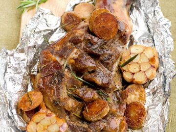 Agneau braisé en papillote