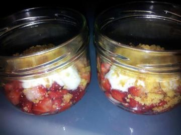 Verrine tarte à la fraise