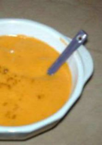 Velouté de carottes au lait de coco et au cumin