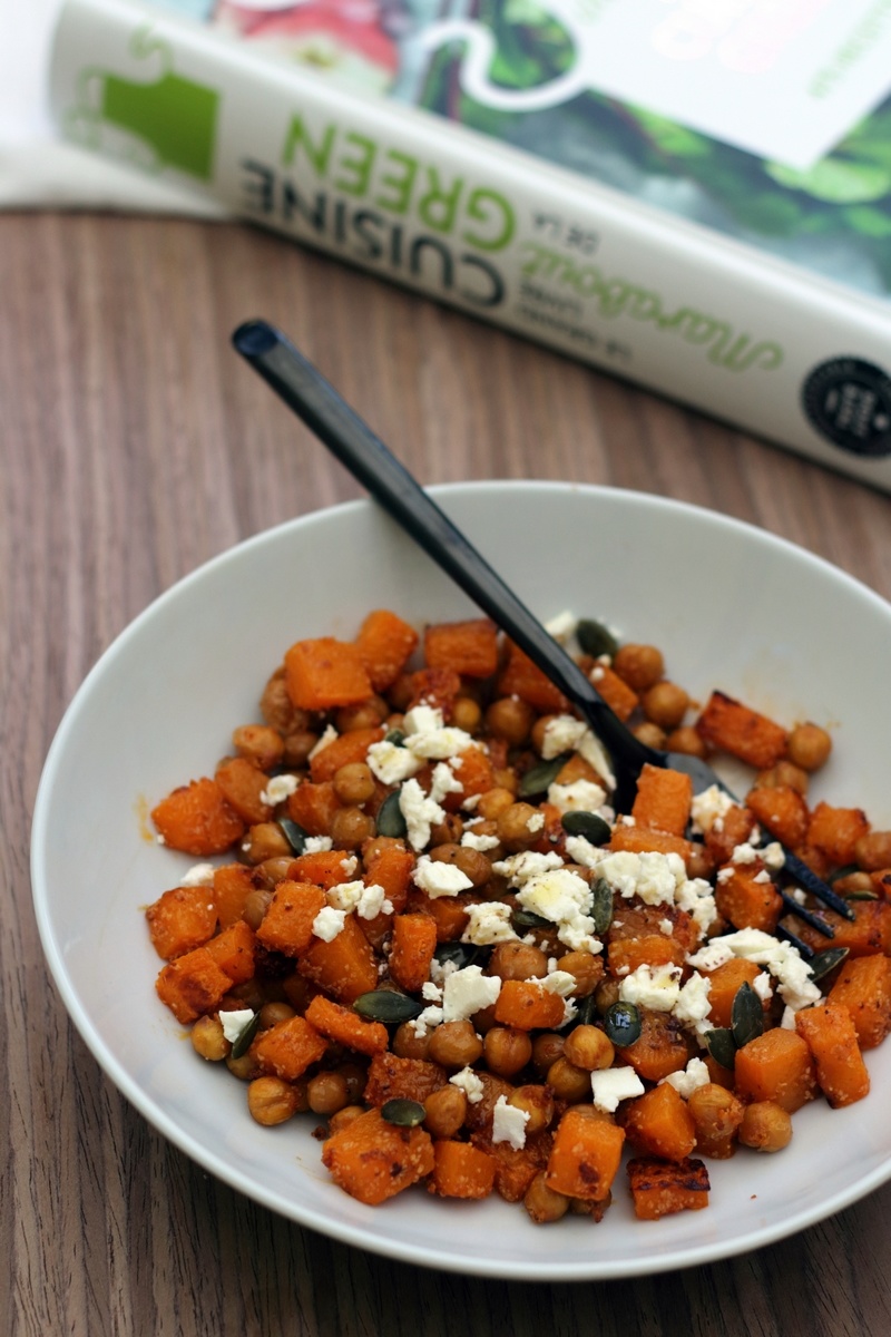 Salade de pois chiches, butternut, fêta