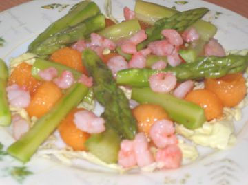 Salade d’asperges et melon