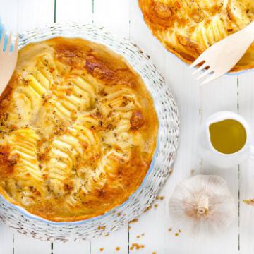 Gratin de patates douces au lait de coco et au curry