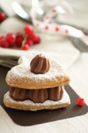 Mille-feuilles au chocolat de la St Valentin