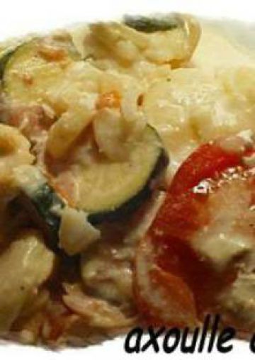 Tartiflette pomme de terre/courgette/tomate