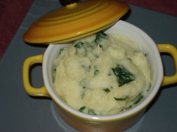 Purée pommes de terre et épinards 