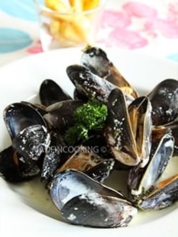 Moules marinières à la crème