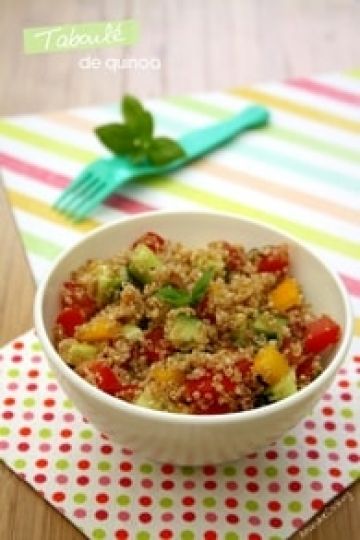 Taboulé de quinoa, concombre, poivron et tomates