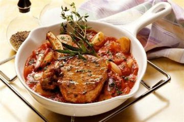 Côtelettes de veau panées au coleslaw